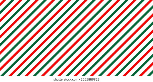 Christmas striped diagonal pattern. Candy cane lines background. Vector illustration.