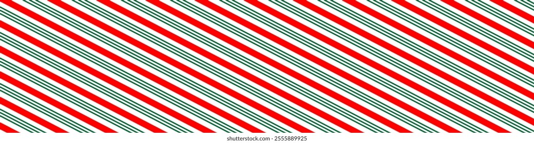 Christmas striped diagonal pattern. Candy cane lines background. Vector illustration.