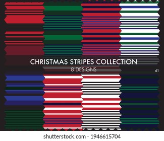 Die nahtlose Musterkollektion von Weihnachten umfasst 8 Designs für Modetextilien, Grafiken