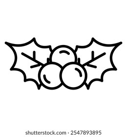 Christmas stuff icon in outline black high quality