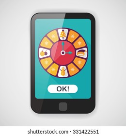 Christmas style clock flat icon with long shadow eps10