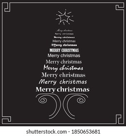 Christmas style multiple text for decorative background.