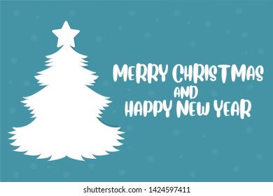 Christmas Style Paper Photo Greeting Cards New Year Vector Illustration