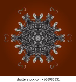 Christmas Stylized Snowflakes on a colorful background. Vector illustration.