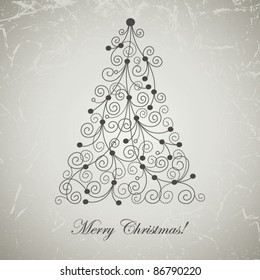 Christmas stylized  tree