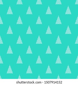 Christmas stylized tree vector seamless pattern. Eps 10