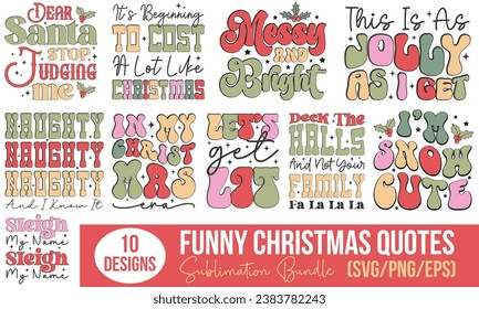 Christmas Sublimation Design Bundle EPS