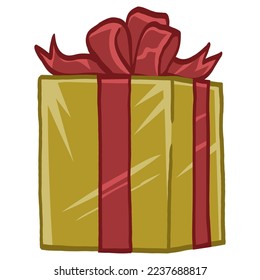 Christmas Surprise Gift Box, Birthday Celebration, Special Give Away Package, Reward, Wonder Vector Icon Drawing Illustration