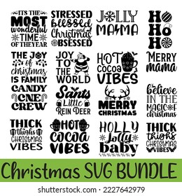 Christmas SVG Bundle Christmas T-shirt Design SVG Bundle.