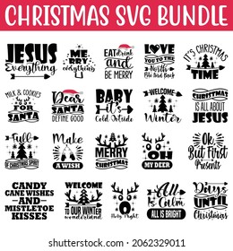 Christmas SVG Bundle.Christmas T-shirt Design SVG Bundle.