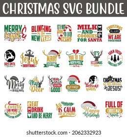 Christmas SVG Bundle.Christmas   T-shirt Design SVG Bundle.