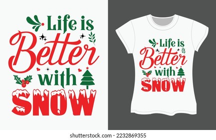 Christmas SVG cut files Design. Christmas Typography T-shirt Design. Christmas SVG t-shirt design.