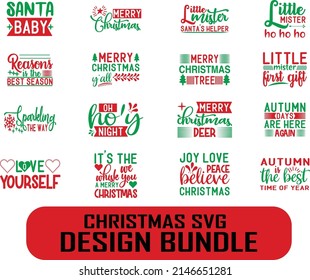 Christmas SVG design bundle. Christmas SVG t shirt design. svg