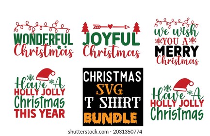 Christmas SVG T shirt Design Bundle