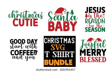 Christmas SVG T shirt Design Bundle