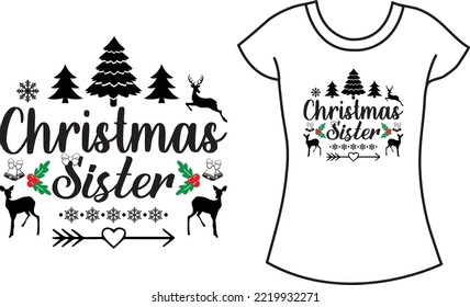 Christmas SVG t shirt design. Gift t shirt design for the family.