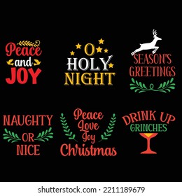 Christmas SVG T-shirt Design Bundle