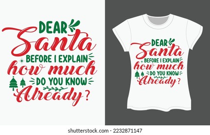 Christmas SVG t-shirt design. Christmas SVG cut files Design. Christmas Typography T-shirt Design. 