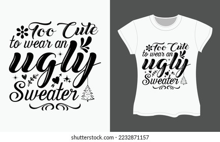 Christmas SVG t-shirt design. Christmas SVG cut files Design. Christmas Typography T-shirt Design. 