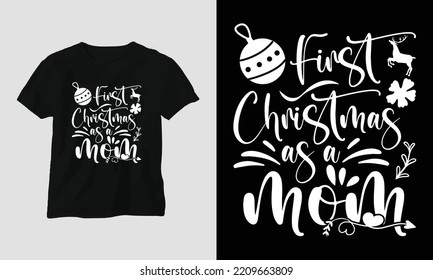 Christmas Svg T-shirt Design, Festival, Holiday, Xmas, Party.