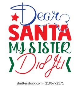Christmas SVG T-Shirt Design Vector File.