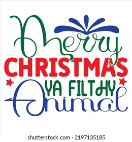 Christmas SVG T-Shirt Design Vector File.