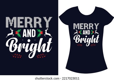 Christmas SVG typography T-shirt design. Gift t-shirt design for the family.