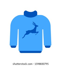 christmas sweater with deer icon vector. christmas symbol modern, simple, vector Illustration