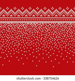 Christmas Sweater Design. Seamless Knitted Pattern