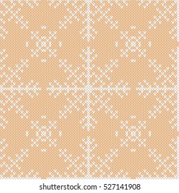 Christmas Sweater Design. Seamless Knitting Pattern. Vector illustration.