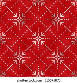 Christmas Sweater Design. Seamless Pattern with Stars