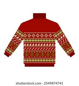 Christmas Sweater Designs with Festive Elements. On White Background Illustration