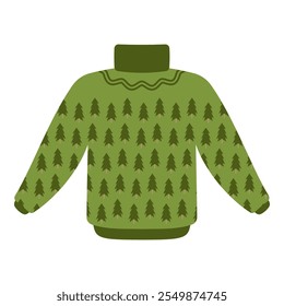 Christmas Sweater Designs with Festive Elements. On White Background Illustration