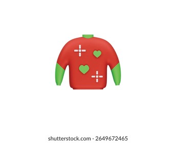 christmas sweater icon 3d illustration render