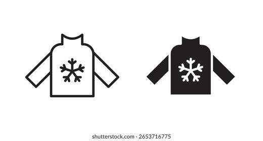 Christmas sweater icon design element. Editable stroke. Vector