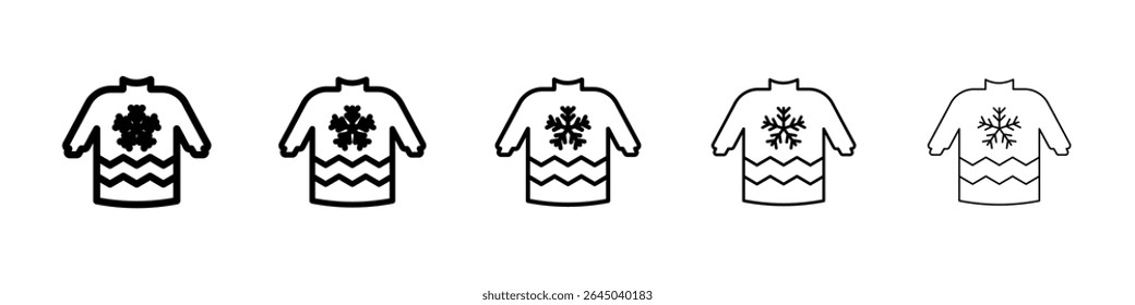 Christmas sweater icon filled flat sign concept for web design.