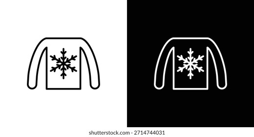 Icono de suéter de Navidad. Iconos de web lineal delgado