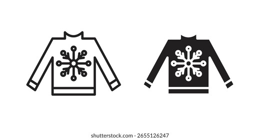 Diseño del Vector del icono del suéter de la Navidad