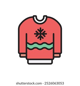 Christmas Sweater Icon Vector Illustration