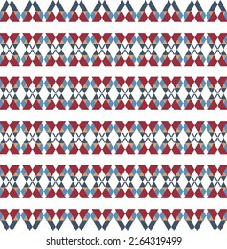 Christmas Sweater Pattern In Red Blue And White Color