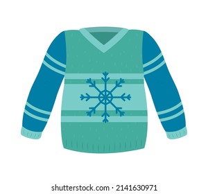 Suéter de Navidad con diseño de copos de nieve