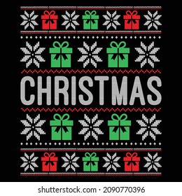 Navidad - Diseño de camisetas y suéter navideño, archivo vectorial