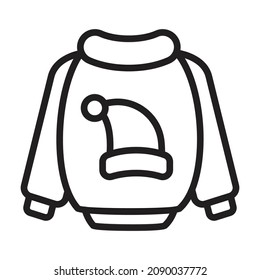 Icono del vector del suéter de Navidad que puede modificar o editar fácilmente 

