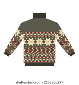 Christmas sweaters with trees, snowflakes, and festive patterns