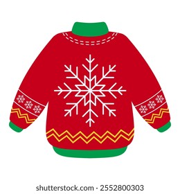 Christmas sweaters with trees, snowflakes, and festive patterns