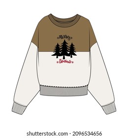 Christmas Girl’s Sweatshirt, Design Patten