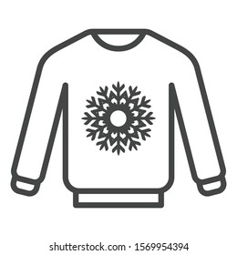 Christmas sweatshirt icon isolated on white background. Clothings symbol modern, simple, vector, icon for website design, mobile app, ui. Vector Illustration
