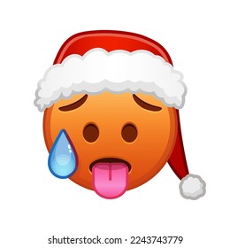 Christmas sweaty face Large size of red emoji smile