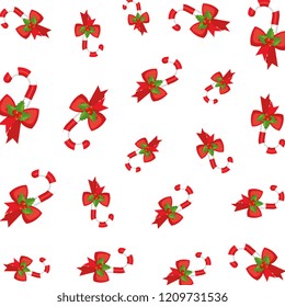 christmas sweet cane with bown pattern