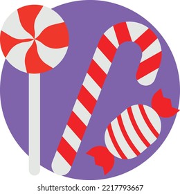 Christmas Sweet Vector Icon which is suitable for commercial work and easily modify or edit it
